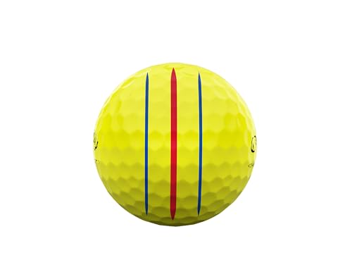 キャロウェイ(Callaway) ゴルフボール CHROME SOFT YLW 24 TRIPLE TRACK 1ダース(12個入り) 3ピース構造 トリプル・トラック イエロー 中間 画像