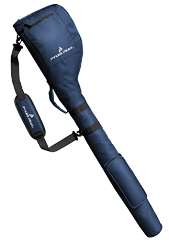 PYKES PEAK パイクスピーク 【 折畳み コンパクト】 クラブケース ゴルフ 8本収納 ゴルフバッグ 打ちっぱなし 超軽量 練習用 3ポケット 全10色 440g【ネイビー/NAVY】 画像1