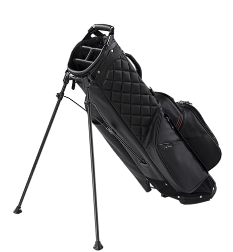 Sun Mountain 2025 Matchplayスタンドバッグ - 丈夫なゴルフスタンドバッグ 4ウェイトップと人間工学に基づいたX-Fitデュアルストラップハンドルで便利 - 軽量 収納用ポケット9つ付き - ブラック 最後 画像