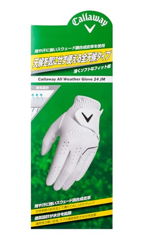 キャロウェイ(Callaway) グローブ ALL WEATHER LH WHT/BLK 23 24 (23cm 左手着用【右利き用】) ホワイト/ブラック メンズ 中間 画像