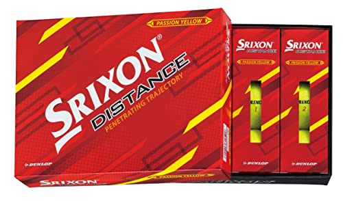 DUNLOP ダンロップゴルフボール SRIXON DISTANCE9 2022年モデル 1ダース(12個入り) パッションイエロー 画像1