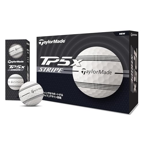 テーラーメイド(TAYLOR MADE) TMJ24 TP5x Stripe JPN dz ティーピーファイブ エックス ストライプ ゴルフボール ホワイト 画像1