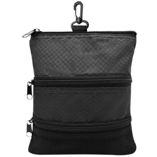 [FUPUTWO] ゴルフ ボールケース ボールポーチ シンプル ボールホルダー マーカー ティー (ブラック) 画像1