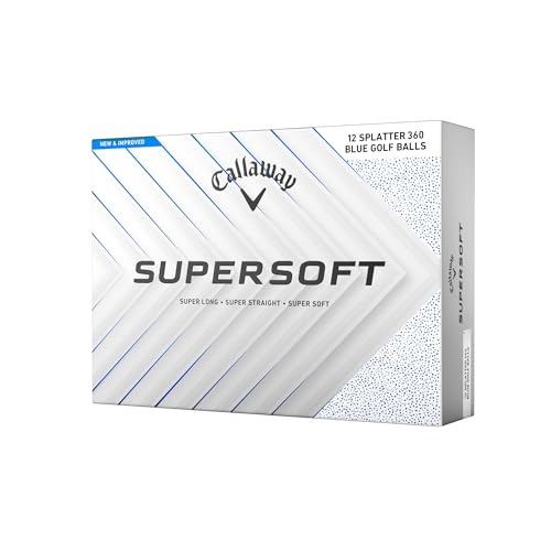 キャロウェイ(Callaway) ゴルフボール SUPERSOFT 25 BLUE SPLATTER 1ダース(12個入り) 2ピース構造 ブルースプラッター・ホワイト 画像1