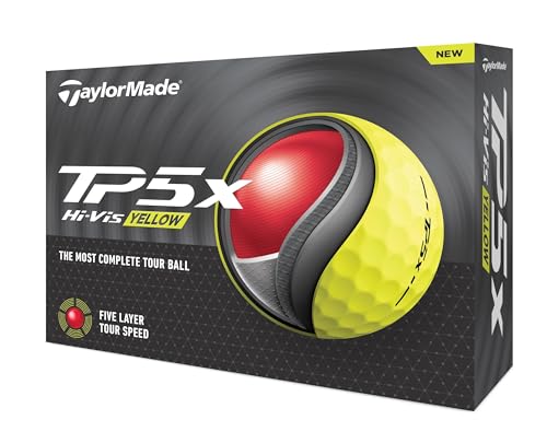 テーラーメイド(TAYLOR MADE) TMJ24 TP5x YLW JPN 12個入り ティーピーファイブ エックス イエロー ゴルフボール 2024年モデル イエロー 画像1