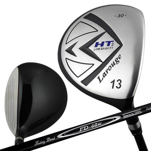【右用/メンズ】Larouge ラルージュ HT2 ドデカ短尺 フェアウェイウッド ゴルフクラブ（2W/3W/5W/7W/9W/11W/13W/15W/17W/19W/21W）標準シャフト（FD-60）製造直販ゴルフ屋 (右, FD-60標準カーボンシャフト, s, 30) 画像1