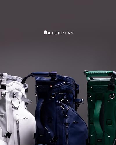 Sun Mountain 2025 Matchplayスタンドバッグ - 丈夫なゴルフスタンドバッグ 4ウェイトップと人間工学に基づいたX-Fitデュアルストラップハンドルで便利 - 軽量 収納用ポケット9つ付き - ブラック 中間 画像