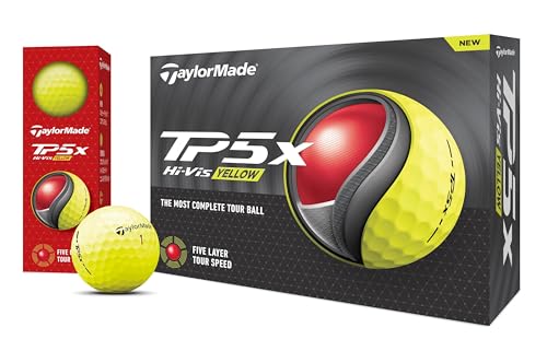 テーラーメイド(TAYLOR MADE) TMJ24 TP5x YLW JPN 12個入り ティーピーファイブ エックス イエロー ゴルフボール 2024年モデル イエロー 中間 画像