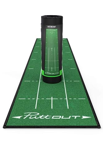 (Green) - PuttOut Pro Golf Putting Mat - Perfect Your Putting (2.4m x 0.5m) 画像1