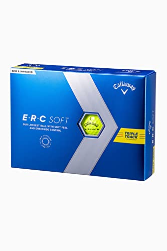 キャロウェイ(Callaway) ゴルフボール ERC SOFT YLW 23 TRPLTRK 1ダース(12個入り) 3ピース構造 イエロー 最後 画像
