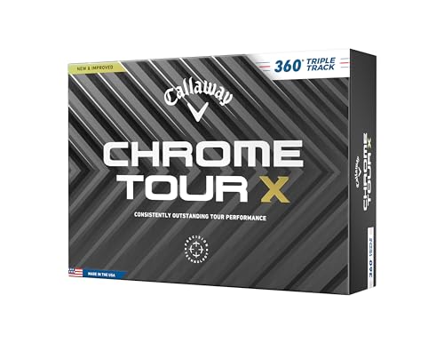 キャロウェイ(Callaway) ゴルフボール CHROME TOUR X 24 360 TRIPLE TRACK 4ピース構造 トリプル・トラック ホワイト 画像1