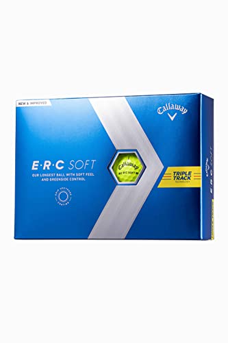 キャロウェイ(Callaway) ゴルフボール ERC SOFT YLW 23 TRPLTRK 1ダース(12個入り) 3ピース構造 イエロー 1枚目 画像