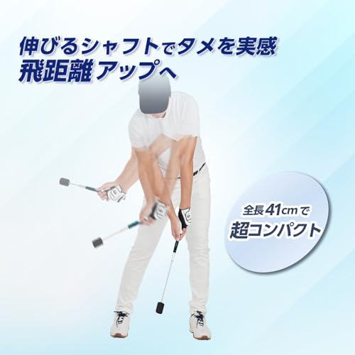 ダイヤゴルフ(DAIYA GOLF) ダイヤスイングCS コンパクトなスイング練習機 伸縮 ブラック 屋内 室内 練習用クラブ ゴルフ練習用バット ゴルフスイング練習器具 ゴルフ棒 しなり ユニセックス 両手 TR-5014 BK 最後 画像