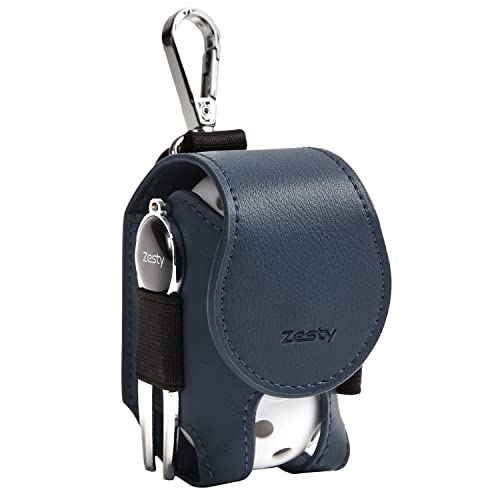 Zesty ゴルフボールケース 機能性にこだわるプレイヤーのゴルフ ボールポーチ ゴルフ用品 グリーンフォーク (ネイビー, 通常タイプ) 画像1