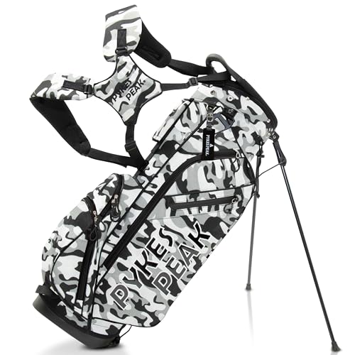 PYKES PEAK (パイクスピーク) キャディバッグ 軽量 ゴルフバッグ ゴルフ スタンド メンズ レディース 6分割 47インチまで入る フルセパレート 画像1