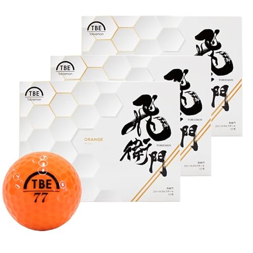 【まとめ買いがお得！3ダースセット】飛衛門 ゴルフ ボール 3ダース36球入 2ピース トビエモン ディスタンス DISTANCE コスパ 安い 安価 全3色/3ダース(36球)/オレンジ 画像1