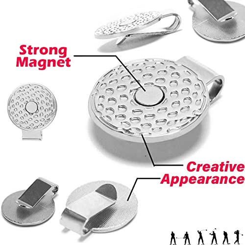 JEBOR ゴルフ マーカー ×4個 マグネット付きハットクリップ 収納ボックスと2個セット 中間 画像