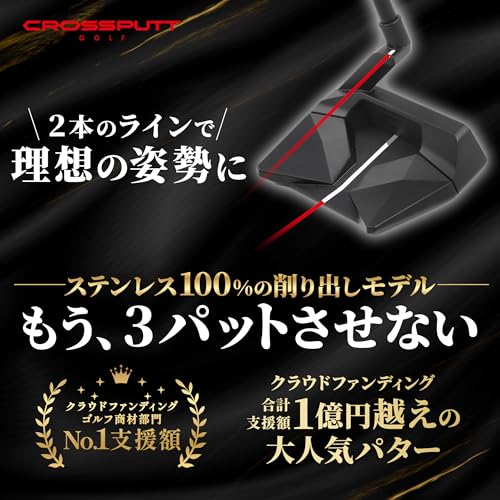 【公式】 CROSSPUTT パター ゴルフクラブ センターシャフト メンズ レディース兼用 【ヘッドカバー付き】 高精度 安定感 ストローク向上 プロ推薦モデル（クロスパット） 最後 画像