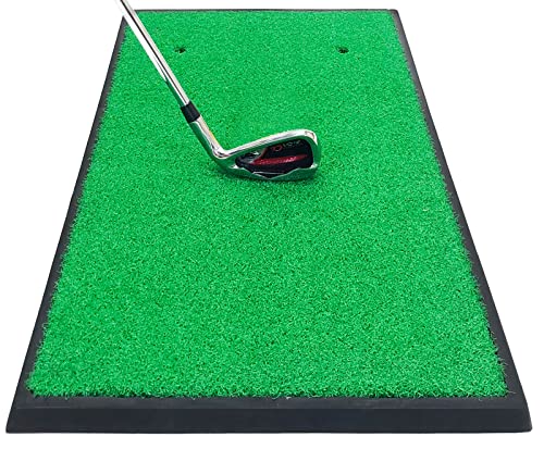 GolfStyle ゴルフマット ゴルフ 練習 マット 短芝 ゴムマットが重いから動かない 素振り スイング 練習器具 室内 屋外 人工芝 フェアウェイ 33×62cm 単品 画像1