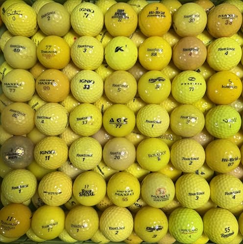 ロストボール カラー ゴルフ ブランド混合 Bランク お得セット 50球 30球 イエロー オレンジ MIX各種 (イエロー系（30球）) 画像1
