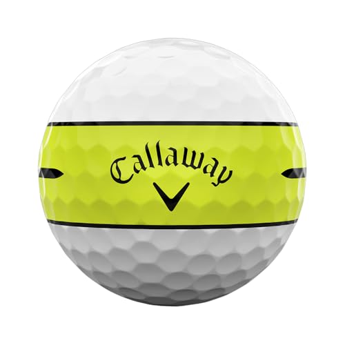 キャロウェイ(Callaway) ゴルフボール CHROME TOUR 24 360 YLW STRIPE 4ピース構造 360°イエローストライプ・ホワイト 最後 画像