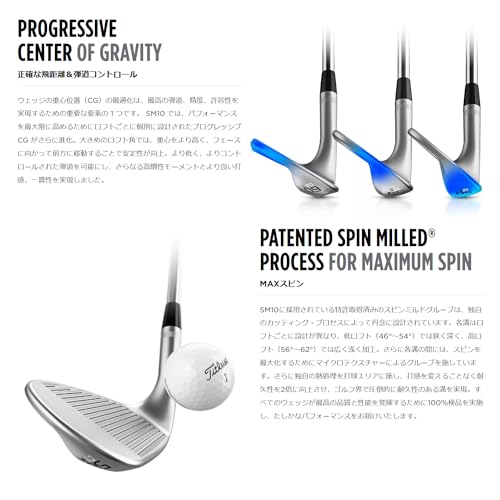 Titleist(タイトリスト) VOKEY DESIGN JET BLACK SM10 BV105 WEDGE ボーケイ・デザイン ジェットブラック エスエム テン ビーブイ105 ウェッジ【58-08(Mグラインド) / ワンフレックス(S相当)】日本正規品 RH 右利き用 中間 画像