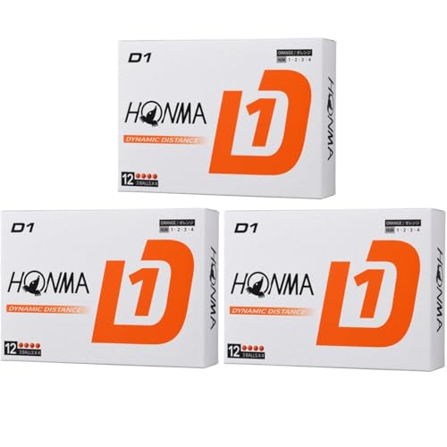 本間ゴルフ HONMA ボール D1 ボール 3ダースセット 3ダース(36個入り) オレンジ 画像1