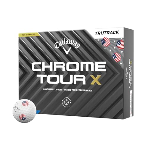キャロウェイ(Callaway) ゴルフボール CHROME TOUR X 24 TRUTRACK USA 4ピース構造 USAトゥルートラック・ホワイト 画像1