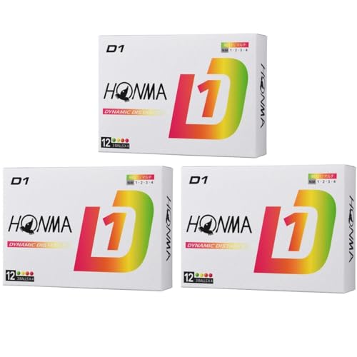 本間ゴルフ HONMA ボール D1 ボール 3ダースセット 3ダース(36個入り) マルチ 画像1