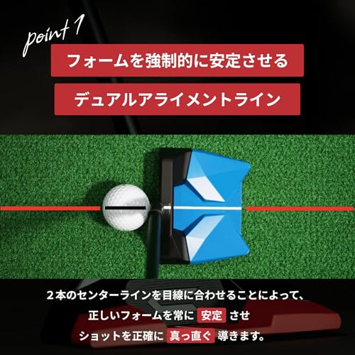 【公式】 CROSSPUTT パター ゴルフクラブ センターシャフト メンズ レディース兼用 【ヘッドカバー付き】 高精度 安定感 ストローク向上 プロ推薦モデル（クロスパット） 最後 画像