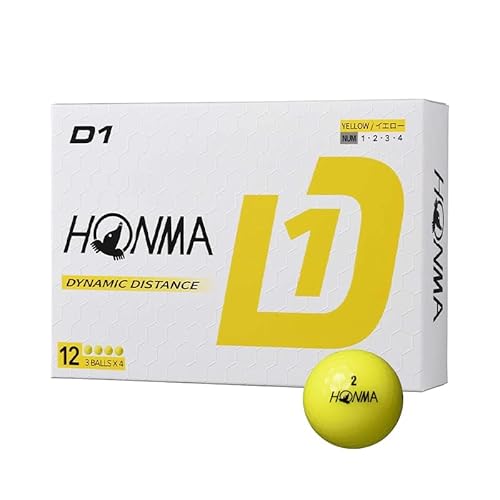 HONMA D1 ゴルフボール BT2401 2024年モデル 本間ゴルフ (１ダース, イエロー) 画像1