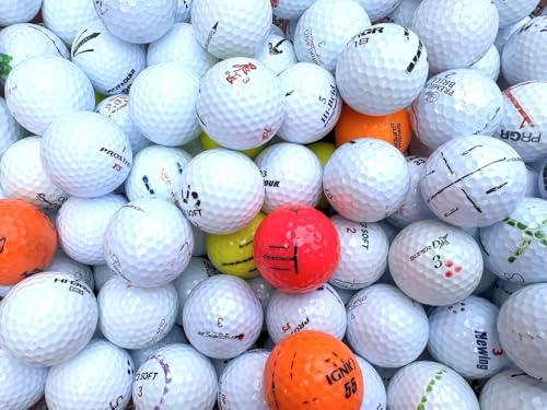 【Aクラス級厳選品30P】ロストボール Lost Ball カラーMIX ホワイト系 各種 ブランド混合 30個 30球セット (ホワイトカラー混合マーカー入り) 中間 画像