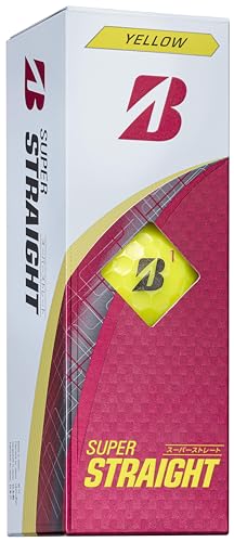 BRIDGESTONE(ブリヂストン)ゴルフボール SUPER STRAIGHT 2025年モデル 12球入 イエロー T5YX 最後 画像