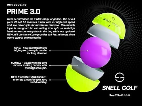 Snell Golf PRIME 3.0 １ダース 日本正規品 ■ USGA/R&A公認球 ■ 2024年新モデル ■ オンライン限定商品 (イエロー) 最後 画像