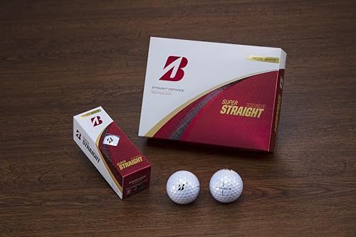 BRIDGESTONE(ブリヂストン)ゴルフボール SUPER STRAIGHT 2025年モデル 12球入 パールホワイト T5GX 中間 画像