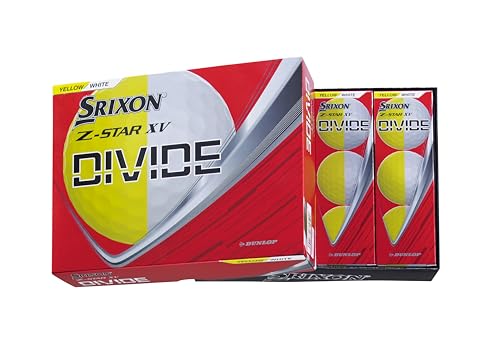ダンロップゴルフボール SRIXON Z-STAR XV DIVIDE 2025年モデル 1ダース(12個入り) ホワイト/イエロー 最後 画像
