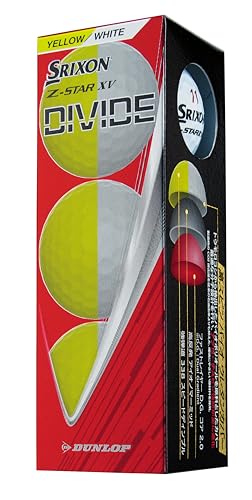 ダンロップゴルフボール SRIXON Z-STAR XV DIVIDE 2025年モデル 1ダース(12個入り) ホワイト/イエロー 中間 画像