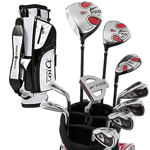 WORLD EAGLE(ワールドイーグル) F-01α メンズ ゴルフ クラブ フルセット ホワイト バッグver. 左用 フレックスS WE-J-F-01-MLH-WT 画像1