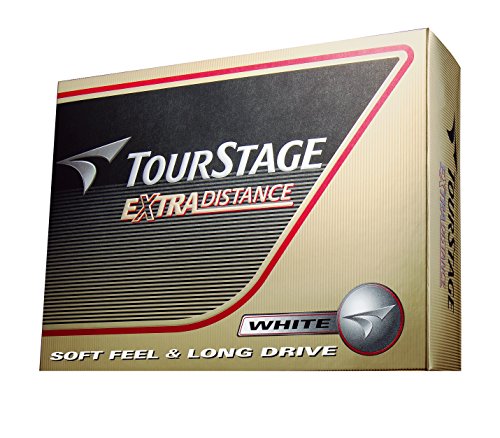 BRIDGESTONE(ブリヂストン) ゴルフボール TOURSTAGE エクストラディスタンス 1ダース(12個入り) ホワイト TEWX 最後 画像