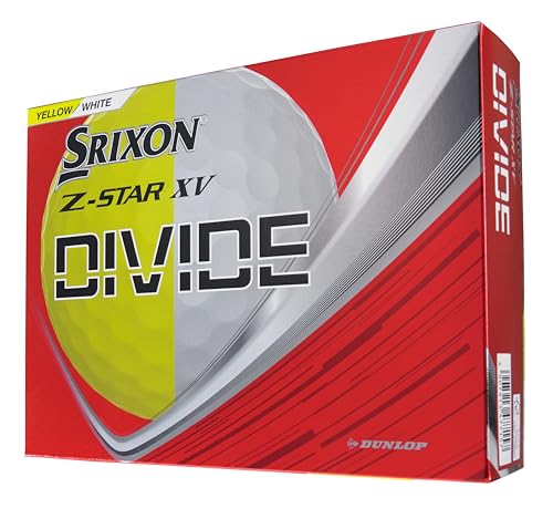 ダンロップゴルフボール SRIXON Z-STAR XV DIVIDE 2025年モデル 1ダース(12個入り) ホワイト/イエロー 1枚目 画像