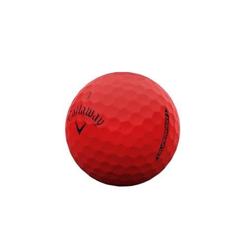 キャロウェイ(Callaway) ゴルフボール SUPERFAST BOLD RED 25 1ダース(15個入り) 2ピース構造 レッド 中間 画像