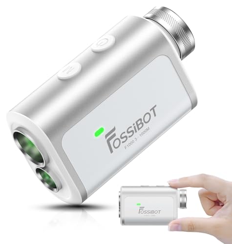 【小さい！速い！見やすい！】【2025年】FOSSiBOT F1000 ゴルフレーザー距離計 3点間距離測定 LCD黒表示 0.02s測定 光学6.3倍望遠 高透過レンズ 1000m/1093yd対応 マグネット Ultra-mini ゴルフ 距離計 ミニ 超軽量 IP54防塵防水 ピンロック スロープモード 競技モード 超小型 距離測定器 高低差 手ブレ補正 充電式 専用ケース付き (ホワイト) 1枚目 画像