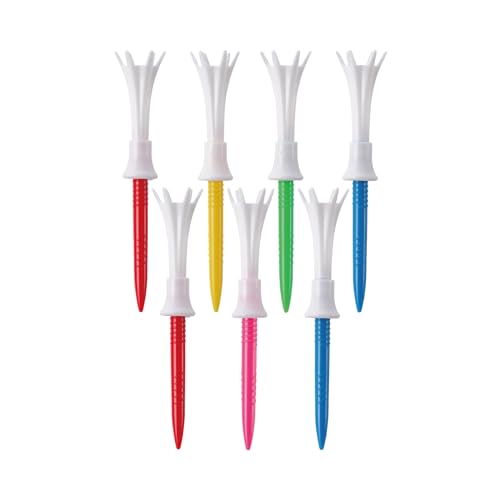 【星野陸也プロ使用ティー】ダイヤゴルフ(DAIYA GOLF) トマホークティー ロング 7本入 高さ調節可能 飛距離アップ 高耐久 折れにくい 見つけやすい ゴルフ規則適合 日本製 ティーアップ高40~50mm TE-516 A カップ部ホワイト 1枚目 画像