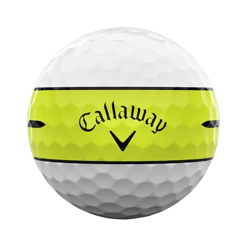 キャロウェイ(Callaway) ゴルフボール CHROME TOUR X 24 360 YLW STRIPE 4ピース構造 360°イエローストライプ・ホワイト 最後 画像