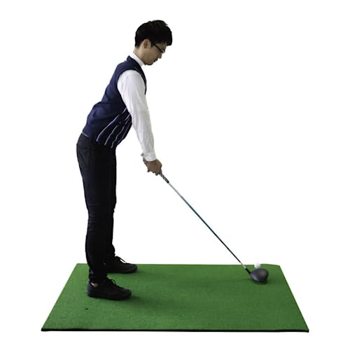 SMALY ゴルフマット 150×100cm EVA素材 人工芝 ゴムティー 2個付き 自宅 室内 室外 ゴルフ 練習 マット 画像1
