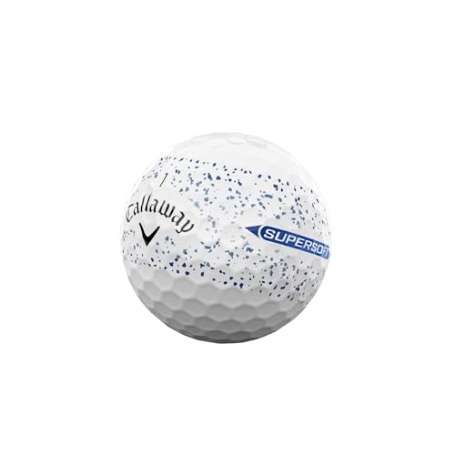 キャロウェイ(Callaway) ゴルフボール SUPERSOFT 25 BLUE SPLATTER 1ダース(12個入り) 2ピース構造 ブルースプラッター・ホワイト 中間 画像