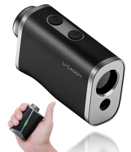 【UUUM GOLF共同開発】ゴルフ レーザー 距離計 【プロ納得の高性能・使いやすさ】小型 軽量 コンパクト マグネット ピンサーチ機能 手ぶれ防止 3点間測定 0.04秒測定 光学6.5倍望遠 距離測定器 計測器 U-CADDY 画像1