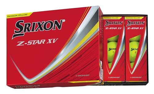 ダンロップゴルフボール SRIXON Z-STAR XV 2025年モデル 1ダース(12個入り) プレミアムパッションイエロー 画像1