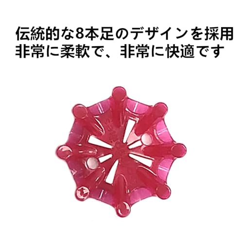 QuickYen ゴルフシューズ スパイク (Soft spikes) 24個入 スパイク ゴルフ 鋲 交換用 ゴルフシューズ スパイク鋲 滑り止め 簡単脱着 収納ケース付き (レッド+ゴルフ用釘レンチ) [並行輸入品] 中間 画像