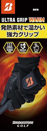 BRIDGESTONE(ブリヂストン) ゴルフグローブ ULTRA GRIP WARM 両手用 Mサイズ メンズ GL25W1BKM 画像1